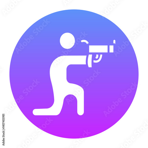 Shooting in sitting position Icon
