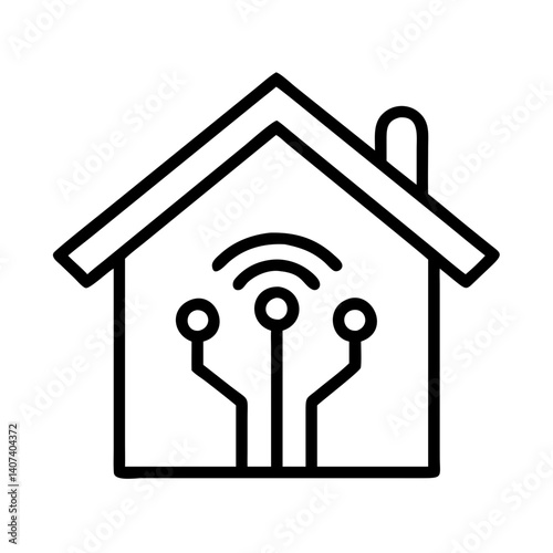Smart home automation system icon vector illustration for iot technology and security systems