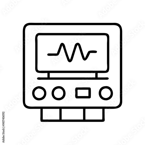 Medical ekg monitor vector illustration for healthcare heart rate vital signs and diagnosis use