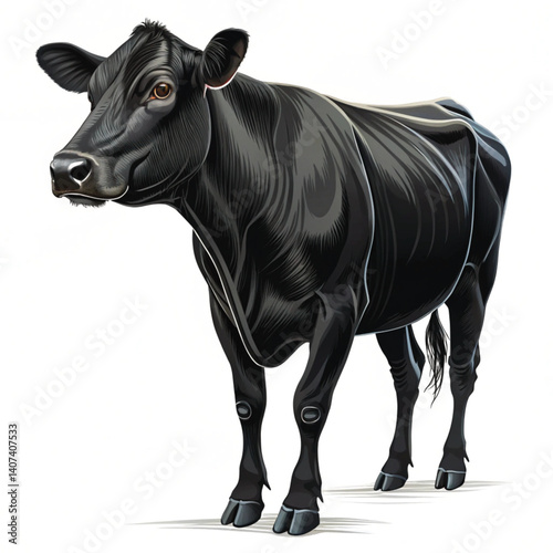 cow 3d vector design