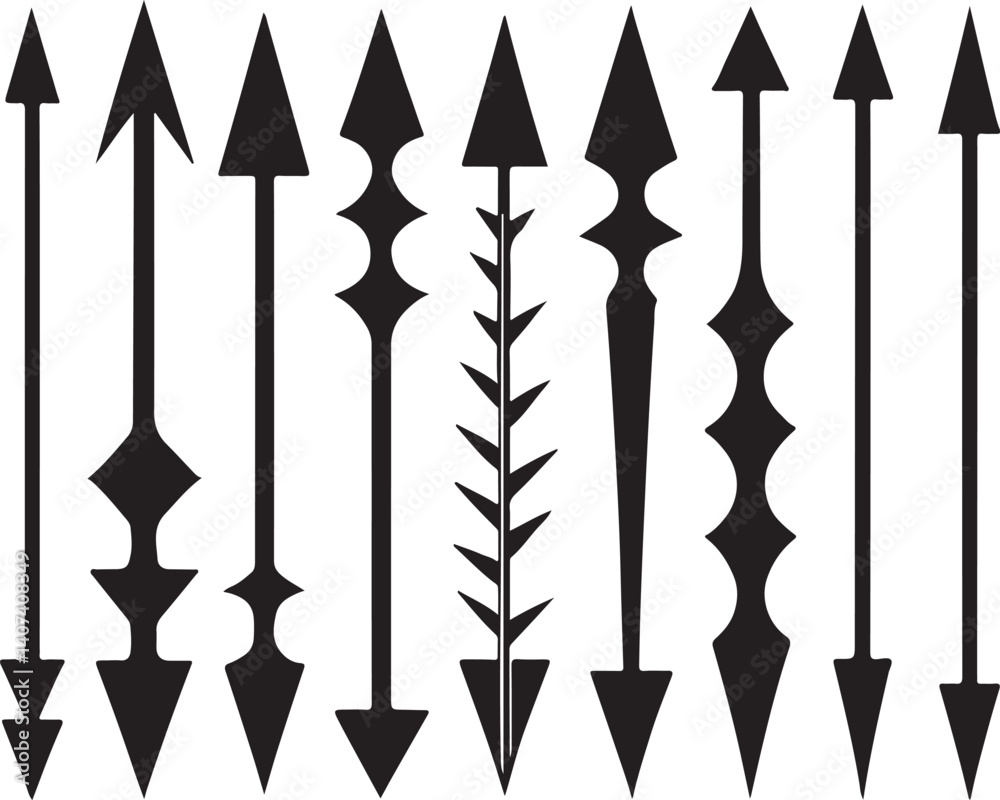 arrow icon set design block and white silhouette victor isolated on the white background. arrow icon set design block and white silhouette victor isolated on the white background.
