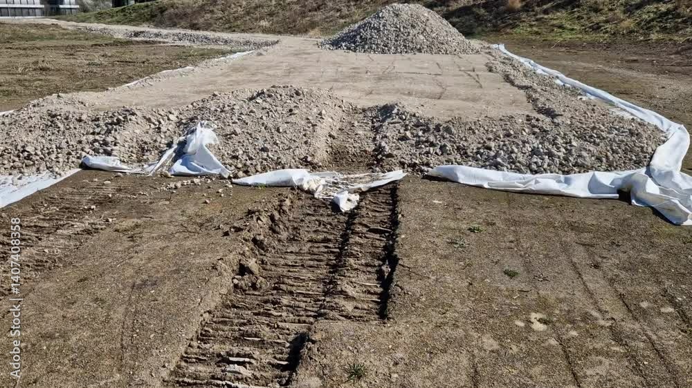 Crushed rubble can be used for road gravel, revetments, retaining walls, landscaping gravel, or raw material for new concrete. Large pieces can be used as bricks or slabs, or incorporated, urbanite