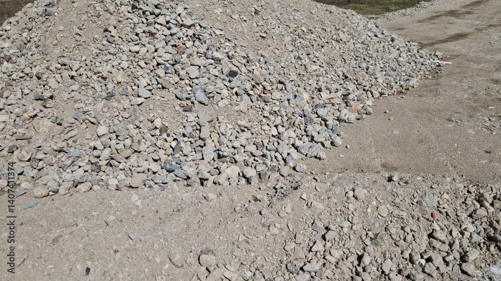 Crushed rubble can be used for road gravel, revetments, retaining walls, landscaping gravel, or raw material for new concrete. Large pieces can be used as bricks or slabs, or incorporated, urbanite