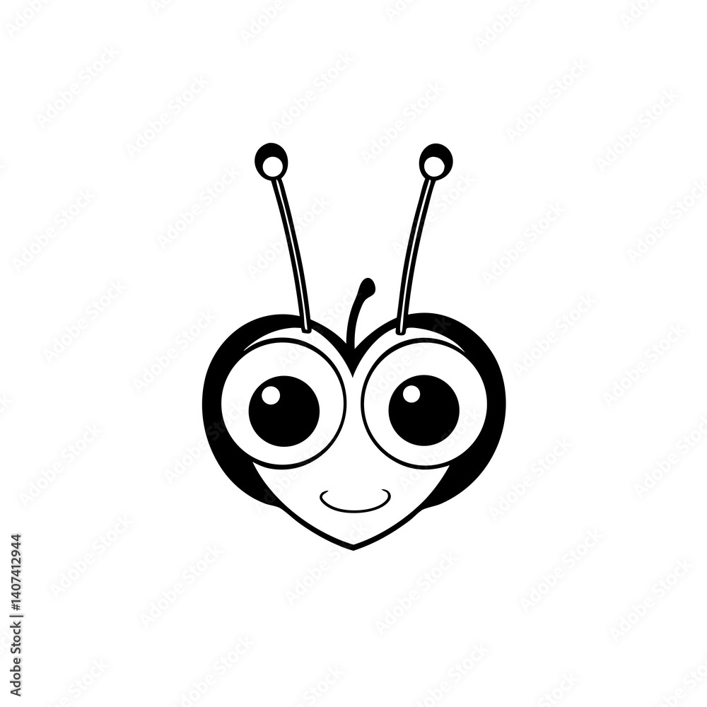 Naklejka premium Butterfly head 