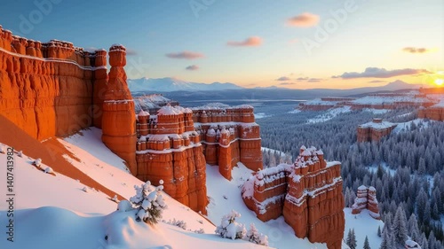 Fiery Spires in Frozen Silence