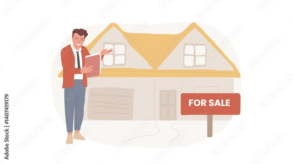 Property Handover at Real Estate Office Explainer Property Handover at Real Estate Office Explainer
