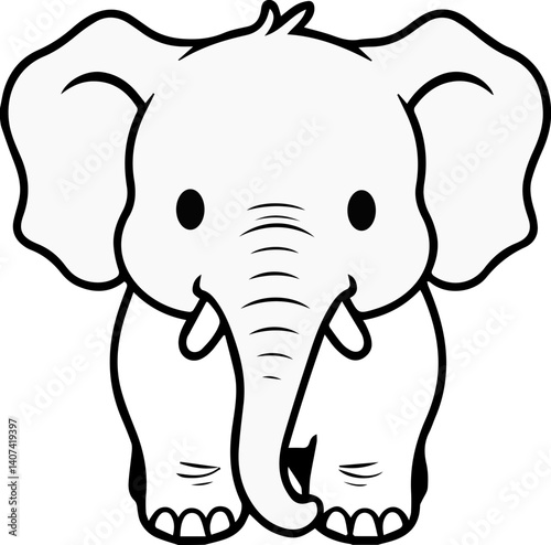 baby elephant vector illustration