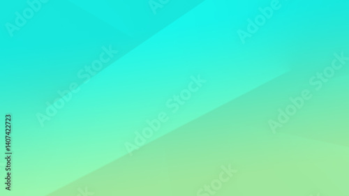 Blue green teal cyan petrol jade abstract background. Geometric shape. Line stripe diagonal triangle angle 3d. Color gradient. Background with smooth lines in pastel blue and yellow.Design.Futuristic.