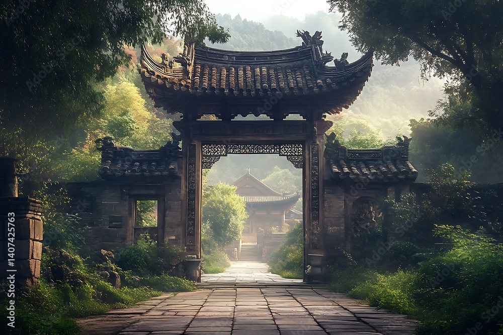 Obraz premium a traditional chinese gate