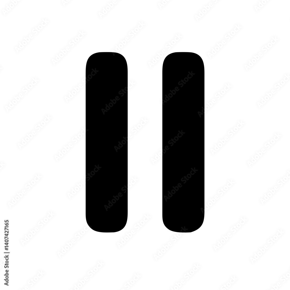 Pause icon vector illustration Pause icon vector illustration