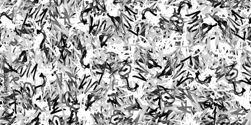 Wallpaper Mural Abstract Black-white Seamless Pattern. Creative Design With Chaotic Black, White and Gray Brush Lines. Artistic Repeatable Print Made Of Messy Scribbles. Abstract Expressionism Painting-like Pattern. Torontodigital.ca