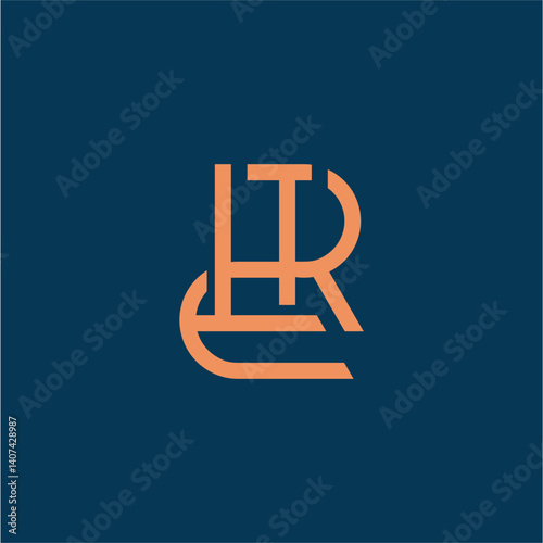 htre Monogram logo concept with unique shape