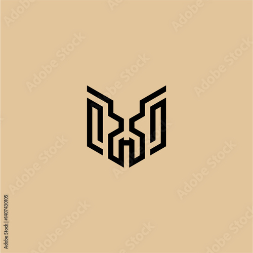 CWH Monogram logo concept with unique shape
