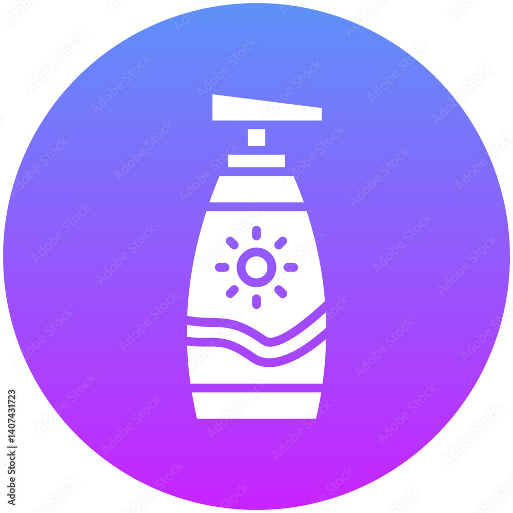 Fototapeta premium After Sun Lotion Icon