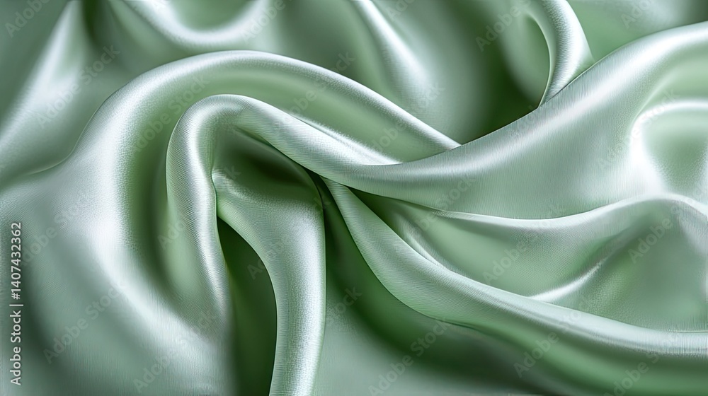 Green Silk Fabric Abstract Texture Background. Green Silk Fabric Abstract Texture Background.