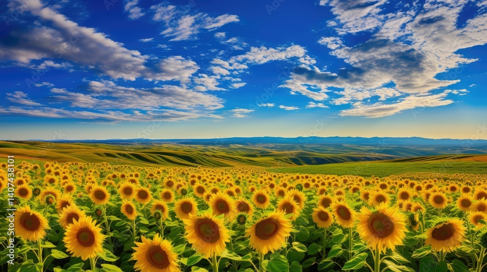 Obraz premium sunflowers idaho summer
