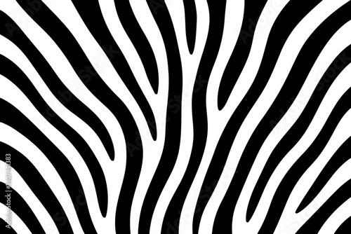 Black zebra stripes isolated