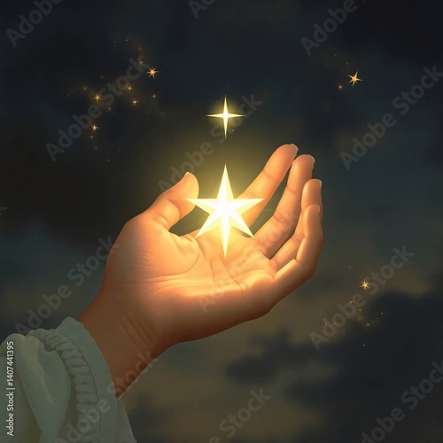 Holding a Star.