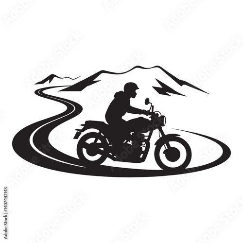 Rider performing a stunt in silhouette on a motorcycle