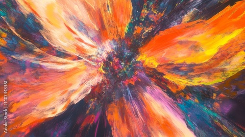 Wallpaper Mural Dynamic Explosion of Multicolor Abstract Art: Vibrant Swirls and Bold Patterns Torontodigital.ca