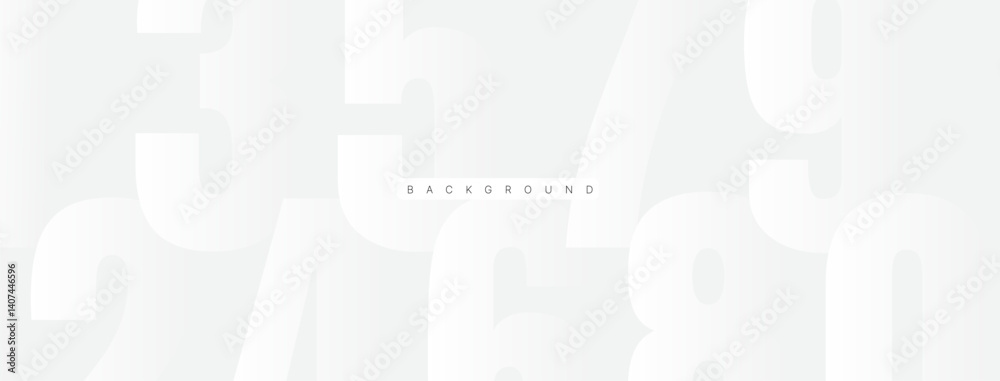 Obraz premium Digital number on white background. Geometric stripe line art design for poster, brochure, cover, banner, website, header,etc 
