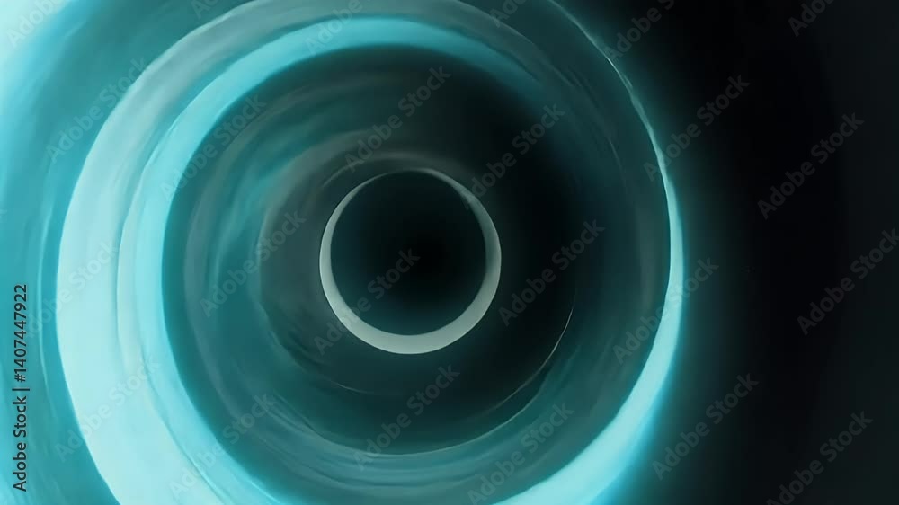 An abstract swirl of blue hues forming a hypnotic tunnel-like vortex.