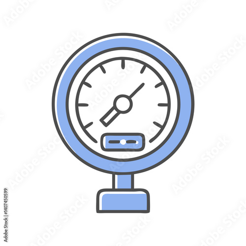 Altitude meter, measurement instrument, determining elevation, blue design