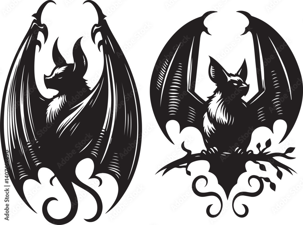 Obraz premium animal design set silhouette victor isolated on the white background.