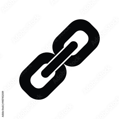 Single Strong Link in a Chain, Connection and Unity Concept Vector Illustration