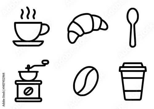 Minimal Coffee Spoon Vector Illustration for Café or Kitchen Design

