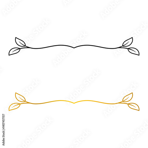Simple black and gold leaves dividers