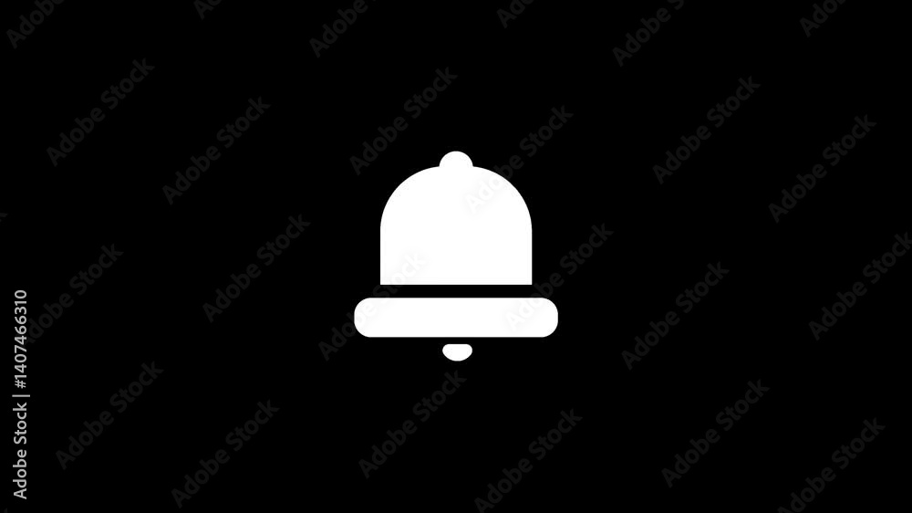 Bell Icon Notification Alert – Flat Style Animated Loop Bell Icon Notification Alert – Flat Style Animated Loop