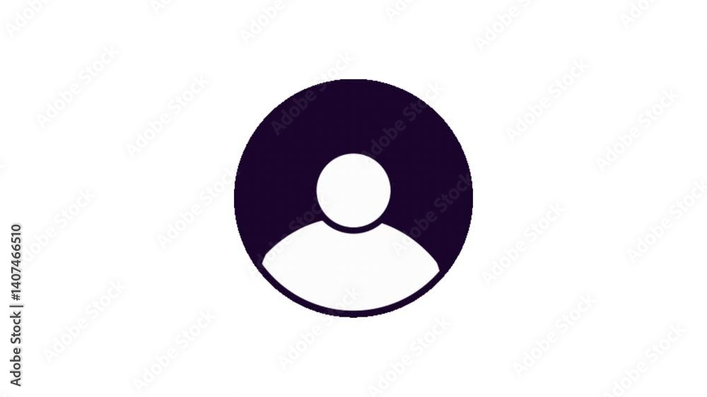 Profile Icon Animation – Flat Style User Avatar Loop Profile Icon Animation – Flat Style User Avatar Loop