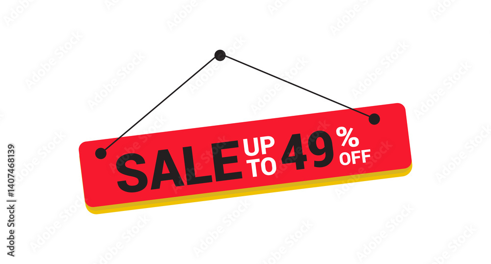 Sale 49% off banner. icon vector illustration Sale 49% off banner. icon vector illustration