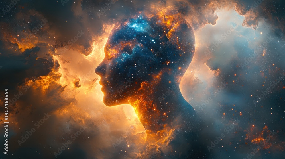 Fototapeta premium Cosmic nebula portrait