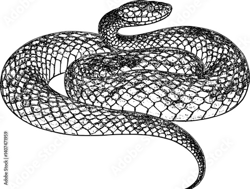 snake on a white background