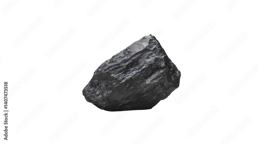 Obraz premium Classic coal, a natural resource of the Earth, industrial coal used in heating and other industries, strategic resource, piece of coal.