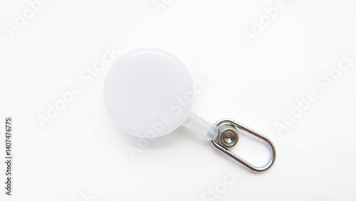 Minimalist Round Badge Reel on White Background