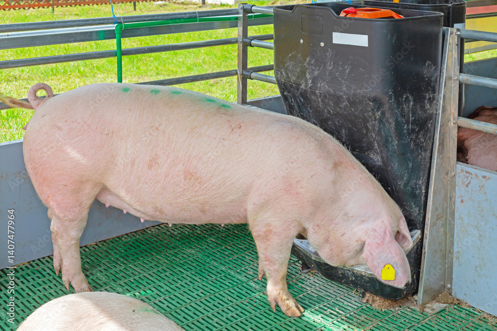 Automated Pig Feeder Device at Modern Animal Farm Equipment
