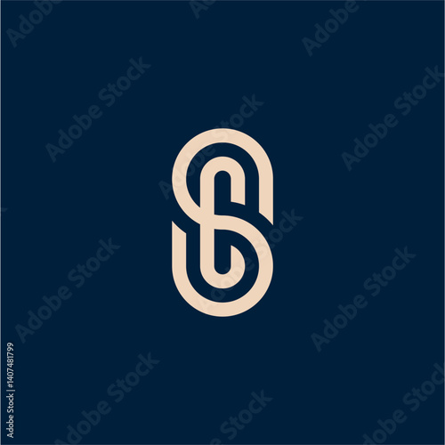 sc monogram logo concept