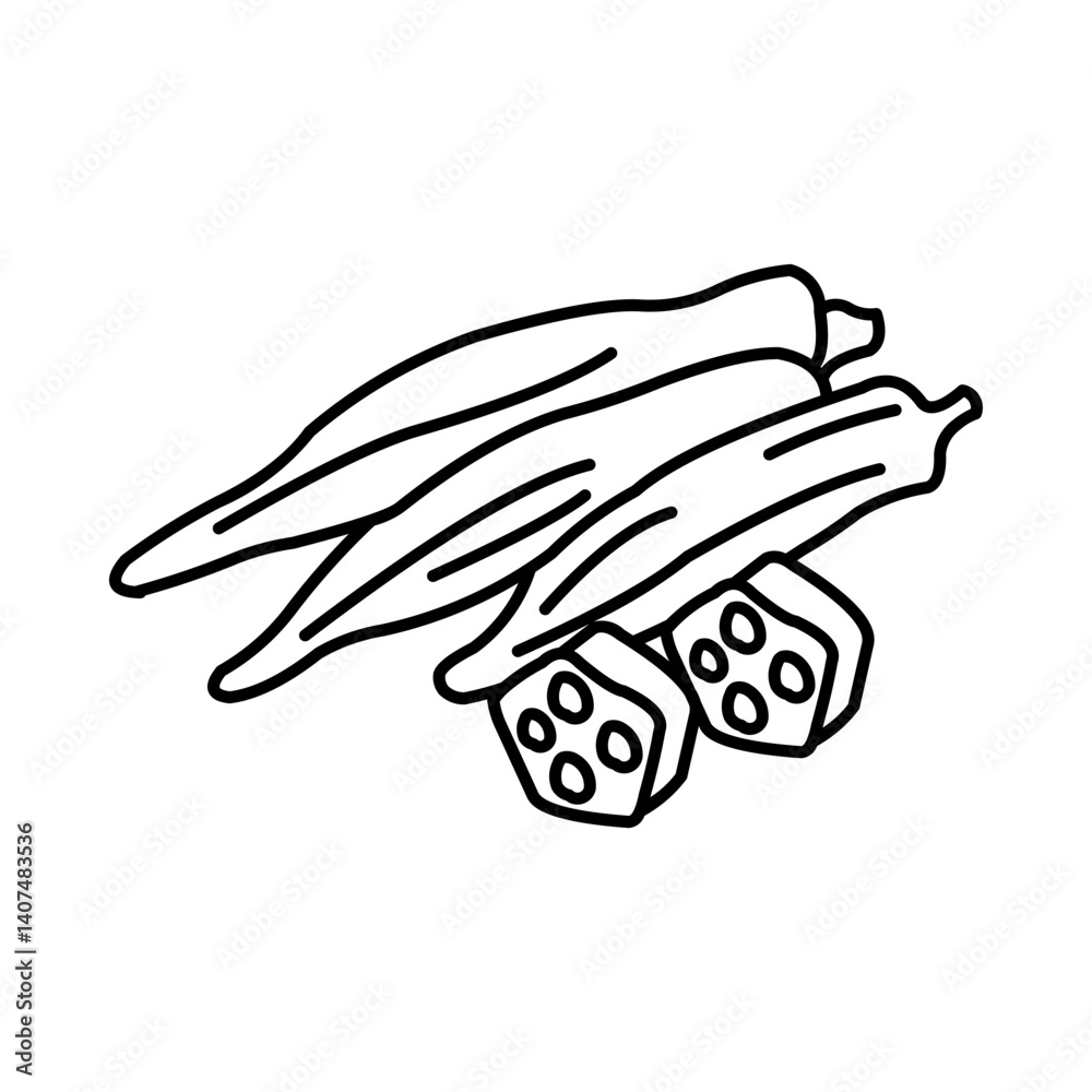 Obraz premium Okra Icon