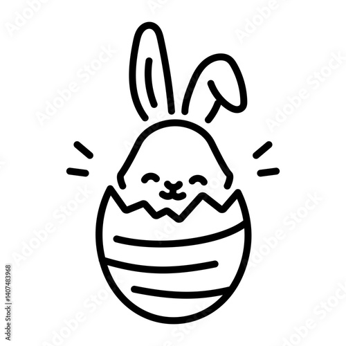 A line style icon showing easter egg hunt 