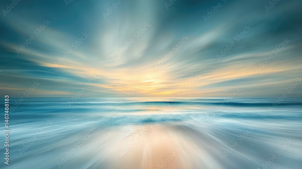 Obraz premium serene blue cream