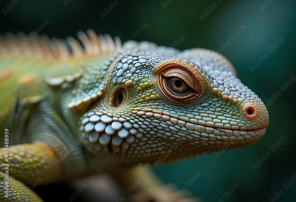 Reptilian Majesty: A Close-Up Portrait of a Lizard Reptilian Majesty: A Close-Up Portrait of a Lizard