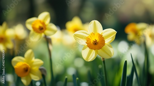 Spring Daffodils in Bloom
