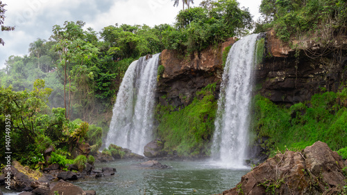 Two Sisters Waterfall in Iguazu National Park (Misiones, Argentina)