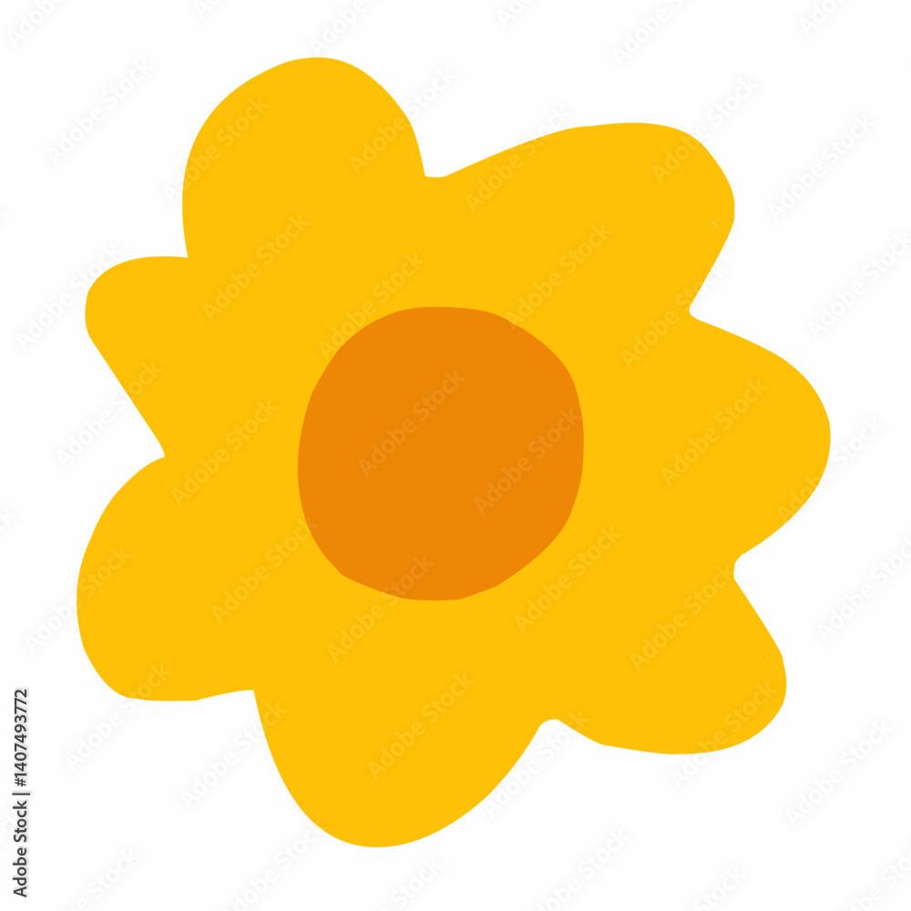 Abstract Yellow Flower Vector – Simple Aesthetic Bloom for Prints, Backgrounds, and Templates Abstract Yellow Flower Vector – Simple Aesthetic Bloom for Prints, Backgrounds, and Templates