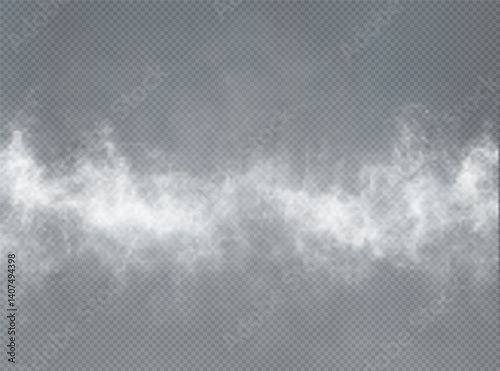 Dramatic Cloudscape Illustration — Transparent Sky with Mist, Vapour, and Atmospheric Haze for Weather, Nature, or Climate-Themed Design