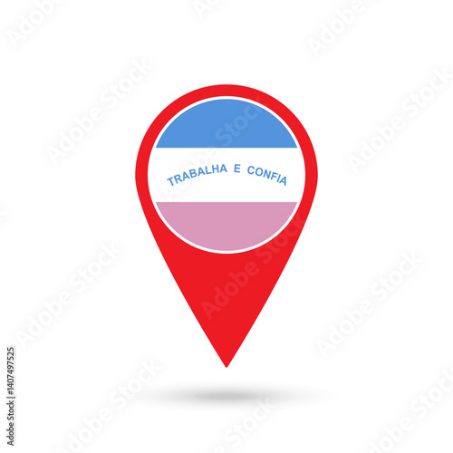 Free Download Map pointer with state Espirito Santo. Vector illustration. - GFXLoad