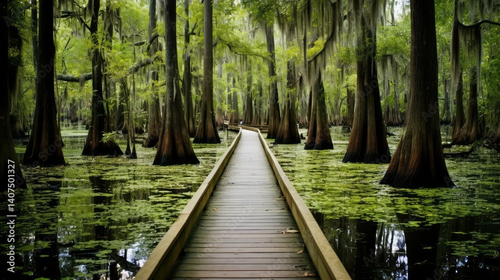 Obraz premium serene cypress wood